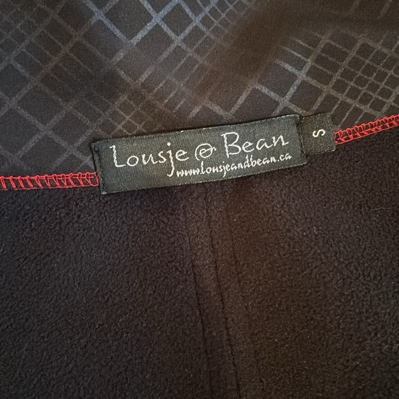 Lousje & Bean Assymetrical Zip Car Coat Women’s Black w/ Red Trim Size Small - Picture 9 of 13